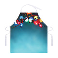 LED Christmas String Lights Print Adjustable Apron