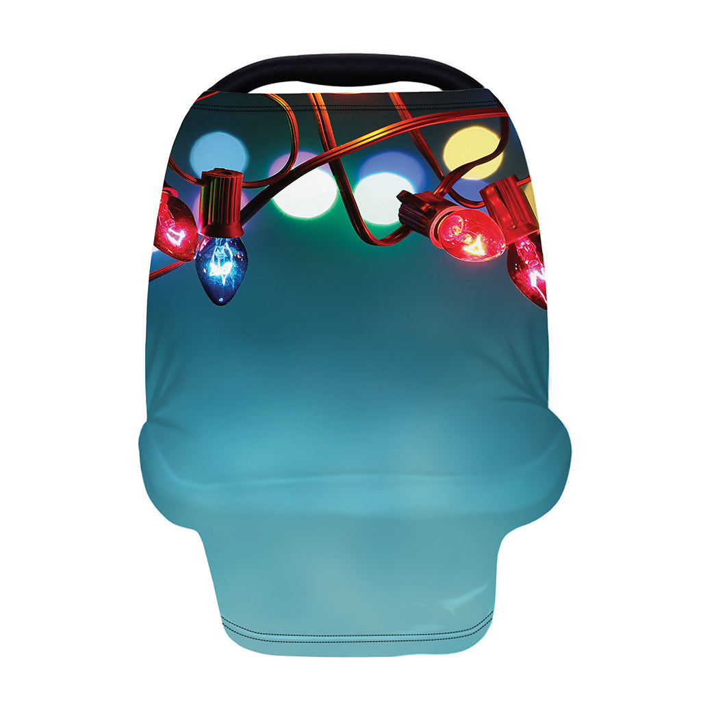 LED Christmas String Lights Print Baby Seat Cover