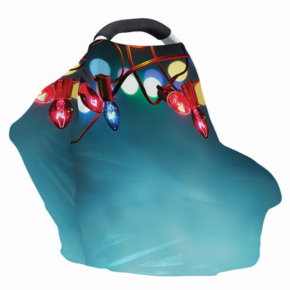 LED Christmas String Lights Print Baby Seat Cover