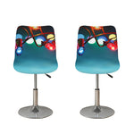 LED Christmas String Lights Print Bar Stool Covers
