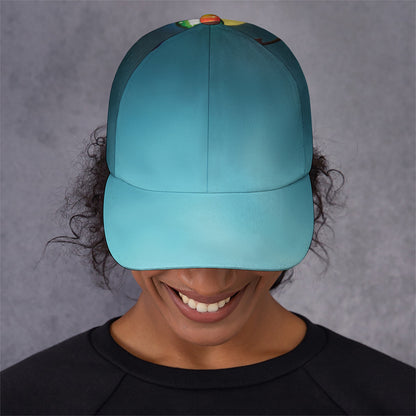LED Christmas String Lights Print Baseball Cap