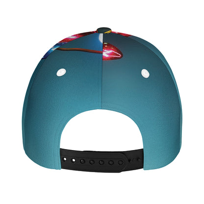 LED Christmas String Lights Print Baseball Cap