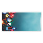 LED Christmas String Lights Print Beach Towel