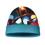 LED Christmas String Lights Print Beanie
