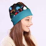 LED Christmas String Lights Print Beanie