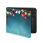 LED Christmas String Lights Print Bifold Wallet