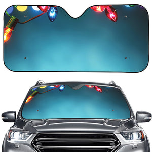 LED Christmas String Lights Print Car Windshield Sun Shade