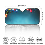 LED Christmas String Lights Print Car Windshield Sun Shade