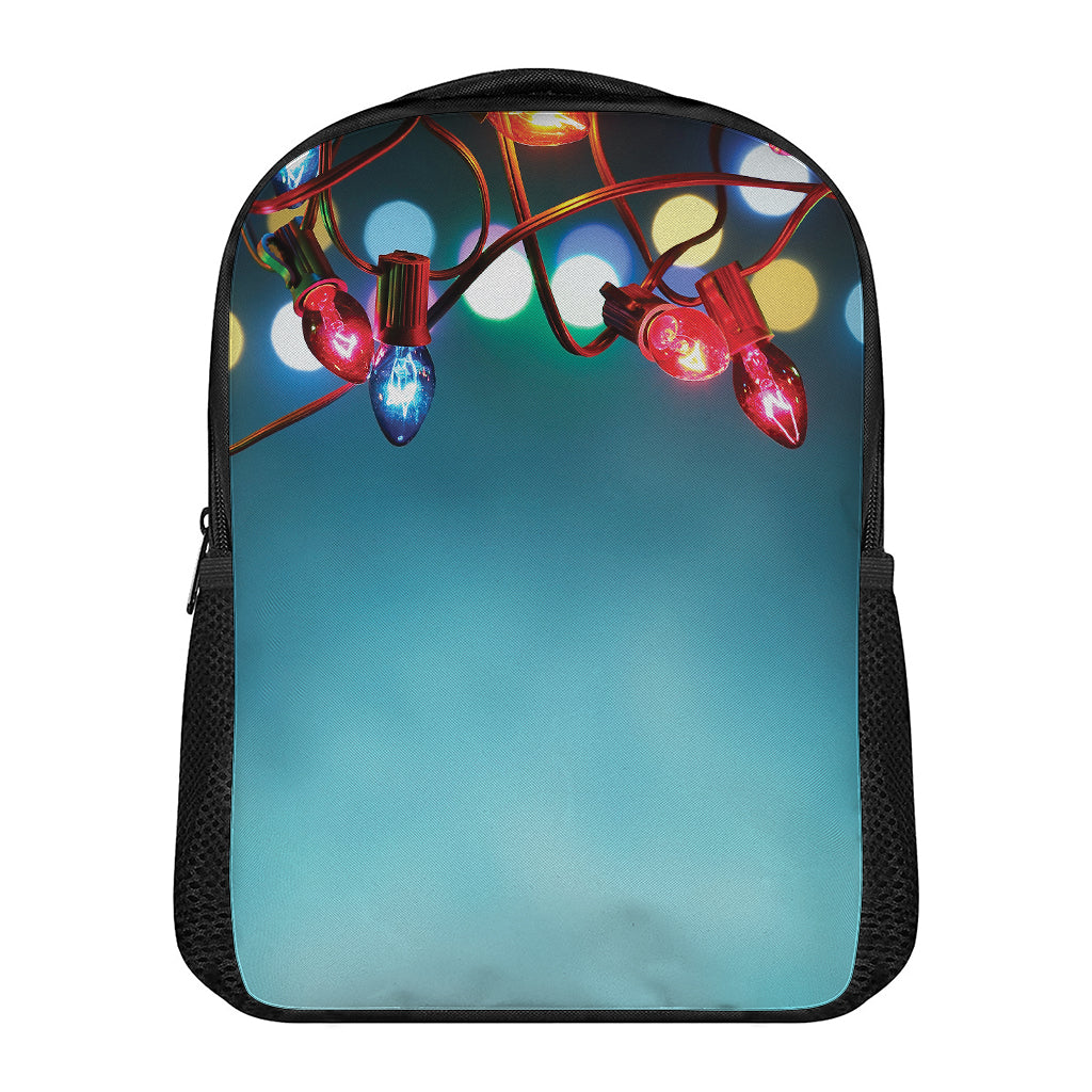 LED Christmas String Lights Print Casual Backpack