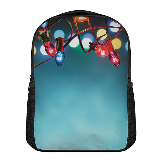 LED Christmas String Lights Print Casual Backpack