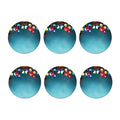 LED Christmas String Lights Print Coaster Set