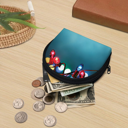 LED Christmas String Lights Print Coin Purse