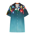 LED Christmas String Lights Print Cotton Hawaiian Shirt