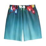 LED Christmas String Lights Print Cotton Shorts