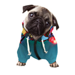 LED Christmas String Lights Print Dog Zip Up Hoodie