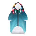 LED Christmas String Lights Print Dog Zip Up Hoodie