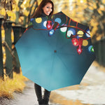 LED Christmas String Lights Print Foldable Umbrella