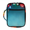 LED Christmas String Lights Print Front Pocket Bible Bag