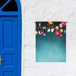 LED Christmas String Lights Print Garden Flag