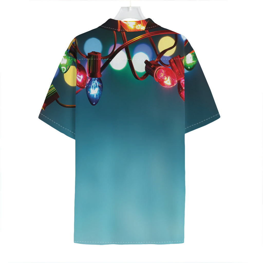 LED Christmas String Lights Print Hawaiian Shirt