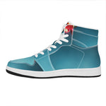 LED Christmas String Lights Print High Top Leather Sneakers