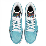 LED Christmas String Lights Print High Top Leather Sneakers