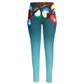 LED Christmas String Lights Print High-Waisted Pocket Leggings