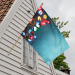 LED Christmas String Lights Print House Flag