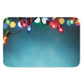 LED Christmas String Lights Print Indoor Door Mat