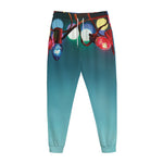 LED Christmas String Lights Print Jogger Pants