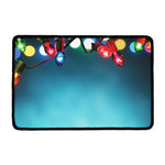 LED Christmas String Lights Print Kitchen Mat