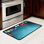 LED Christmas String Lights Print Kitchen Mat