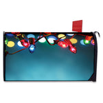 LED Christmas String Lights Print Mailbox Cover