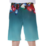 LED Christmas String Lights Print Men's Beach Shorts