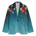 LED Christmas String Lights Print Men's Blazer