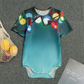 LED Christmas String Lights Print Men's Bodysuit