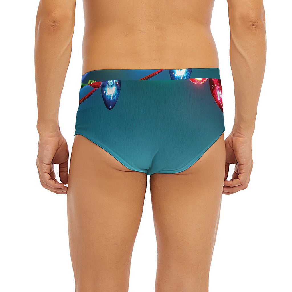 LED Christmas String Lights Print Men's Briefs