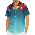 LED Christmas String Lights Print Men's Deep V-Neck Shirt