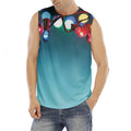 LED Christmas String Lights Print Men's Fitness Tank Top