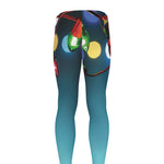 LED Christmas String Lights Print Men's leggings
