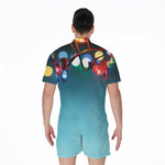 LED Christmas String Lights Print Men's Rompers
