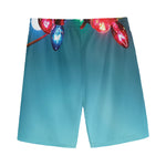 LED Christmas String Lights Print Men's Sports Shorts