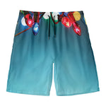 LED Christmas String Lights Print Men's Swim Trunks