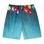 LED Christmas String Lights Print Men's Swim Trunks