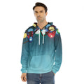 LED Christmas String Lights Print Men's Velvet Pullover Hoodie