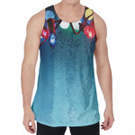 LED Christmas String Lights Print Men's Velvet Tank Top