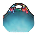 LED Christmas String Lights Print Neoprene Lunch Bag