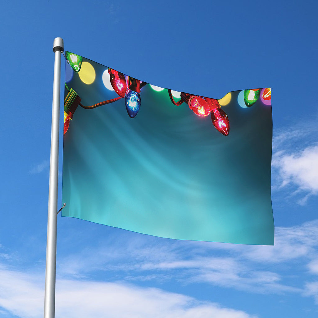 LED Christmas String Lights Print Polyester Flag