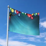 LED Christmas String Lights Print Polyester Flag