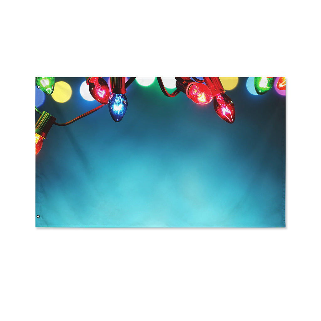 LED Christmas String Lights Print Polyester Flag